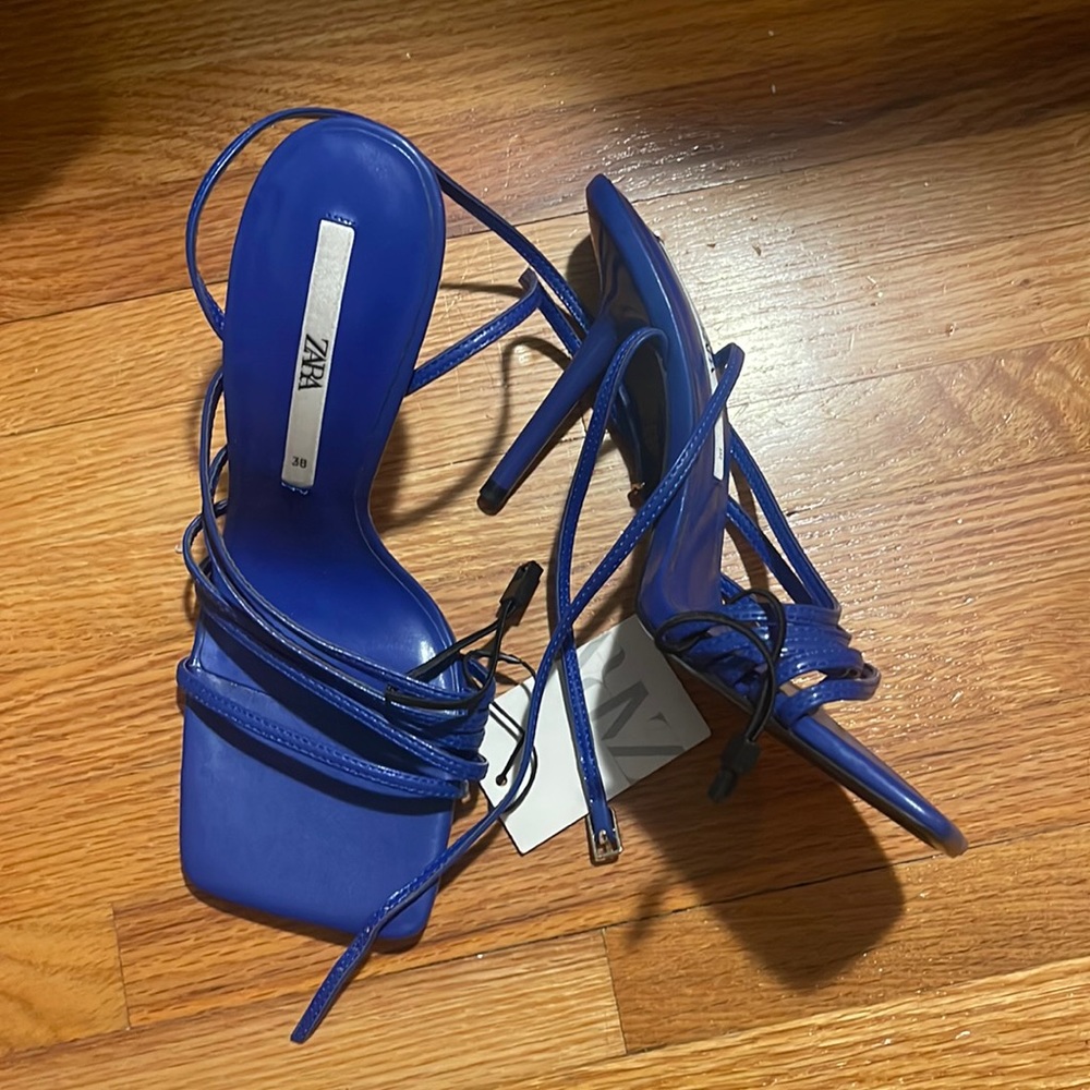 Zara blue heels